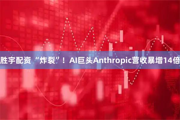 胜宇配资 “炸裂”！AI巨头Anthropic营收暴增14倍